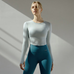 andar 韩国新款 莫代尔长袖 修身瑜伽运动上衣 t恤 舒适弹力显瘦