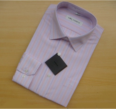 conch海螺方领商务长袖衬衫