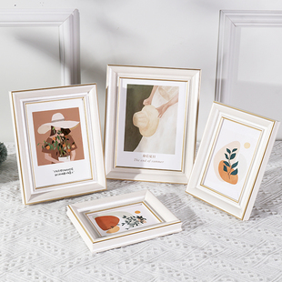 相框摆台可洗照片5寸6寸7寸8寸10寸欧式 简约挂墙摆件定制实木质框