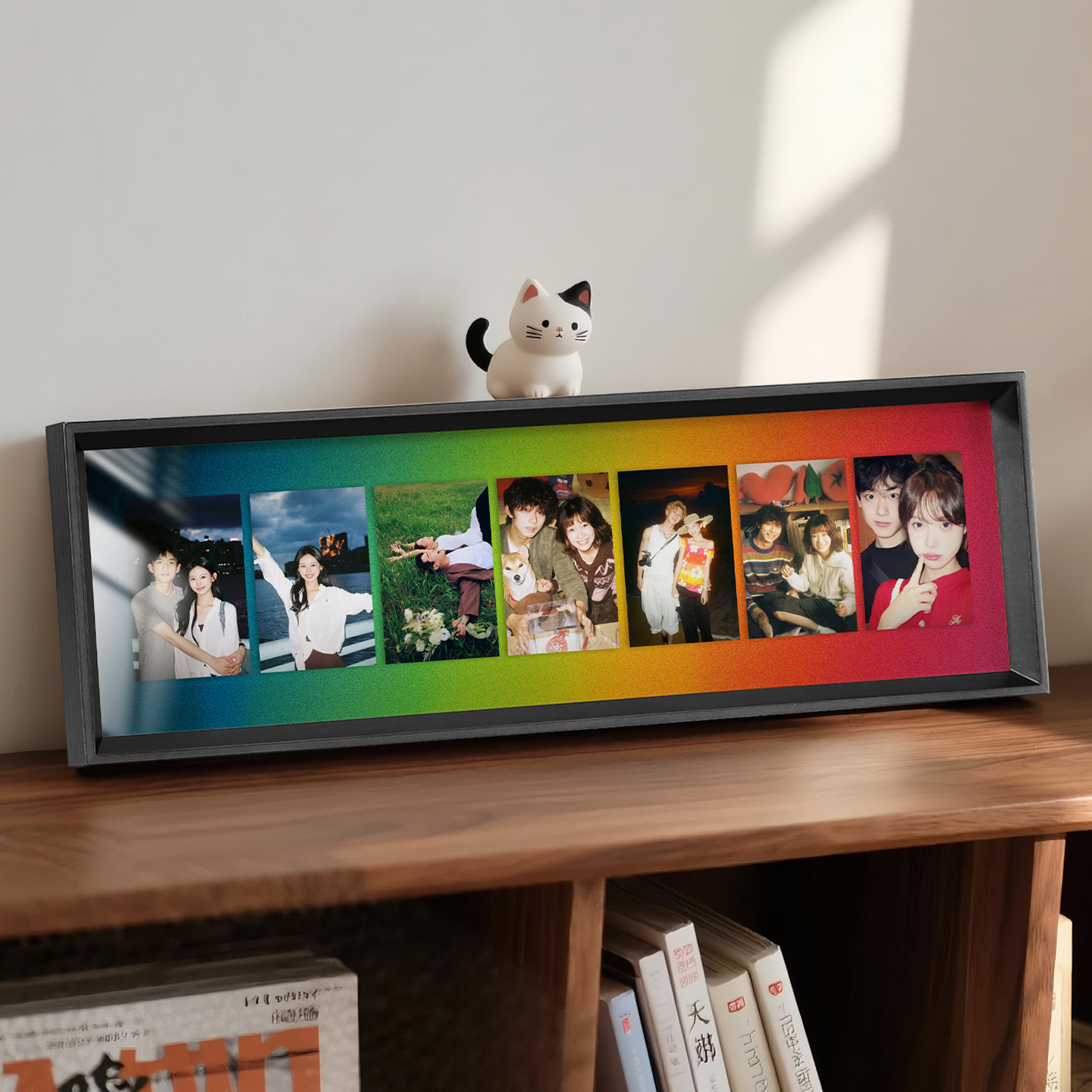 创意彩虹拍立得相框摆台情侣礼物