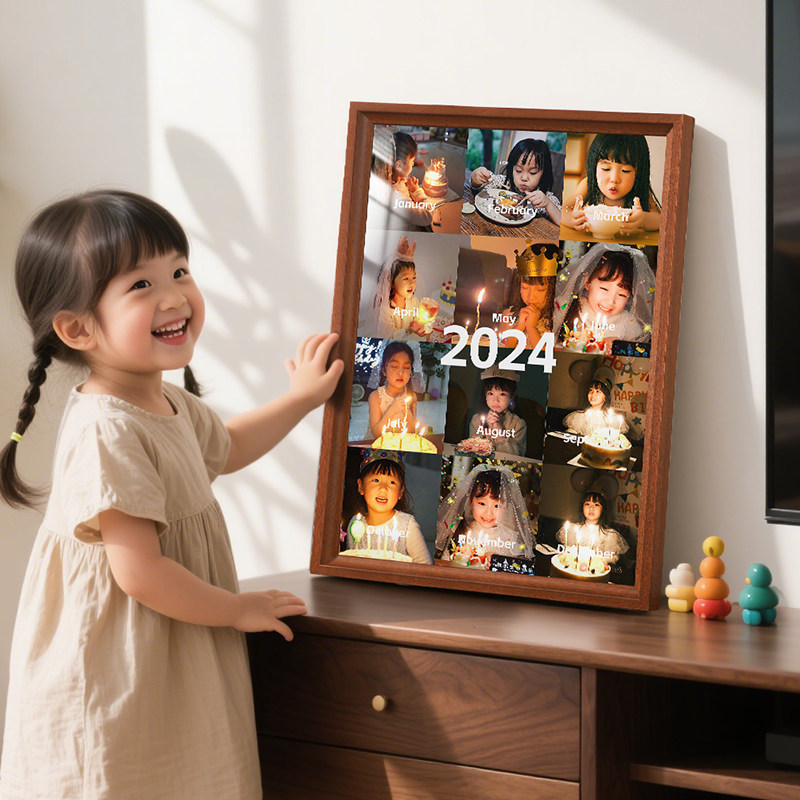 周岁照片相框摆台宝宝一周年纪念加打印做成儿童成长相册挂墙定制,家居饰品,相框/画框,淘宝优惠券,粉丝福利购,淘宝优惠卷
