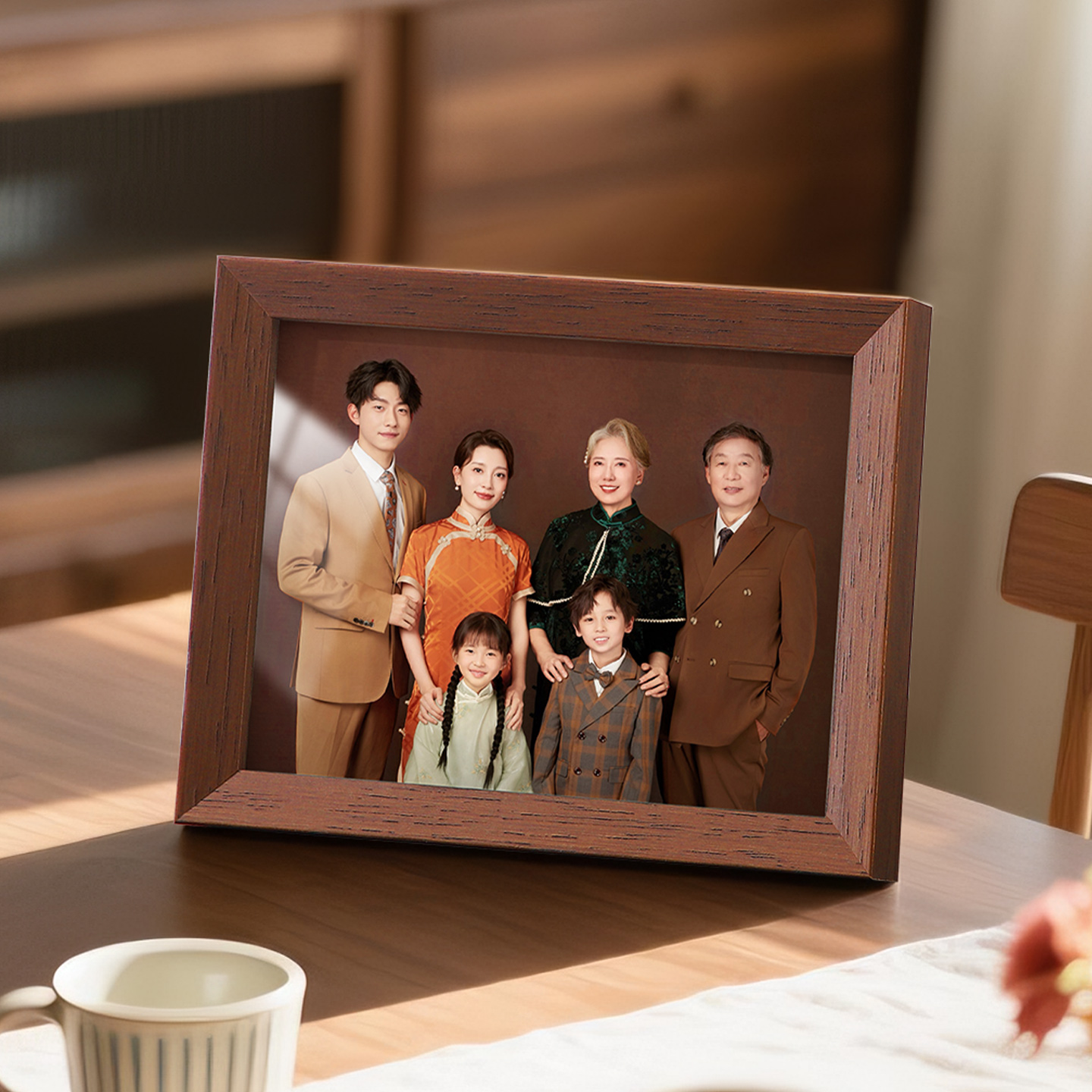 8寸全家福相框摆台冲洗照片定制