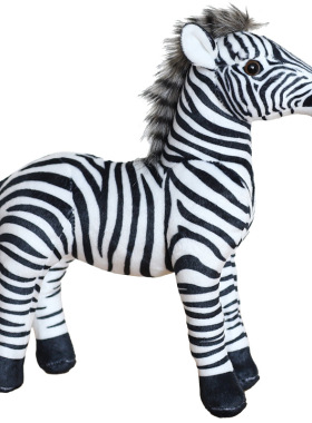 跨境跨境仿真斑马zebra可爱毛绒玩具 萌趣家居汽车摆件安抚布娃娃