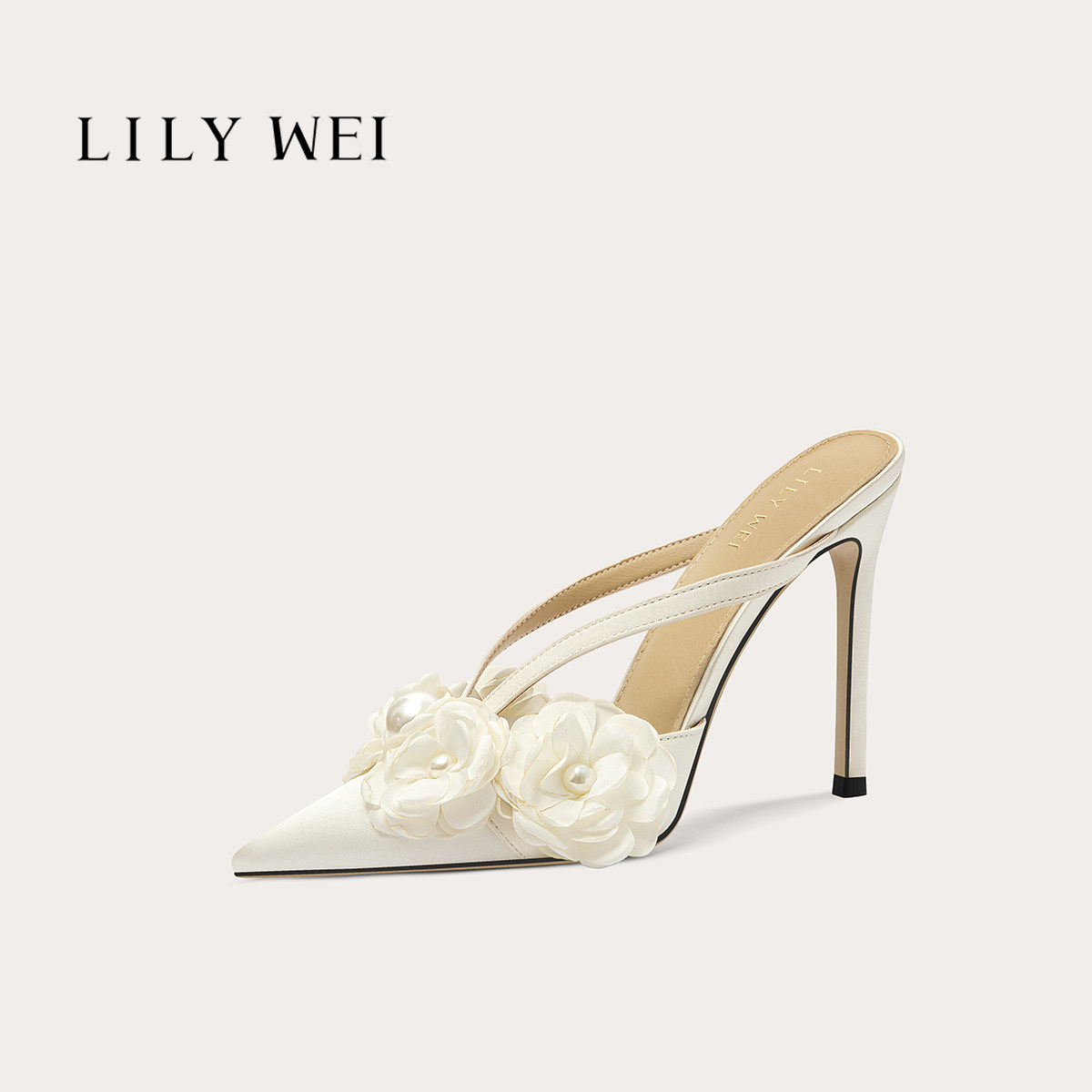 LilyWei优雅温柔风法式高跟凉鞋
