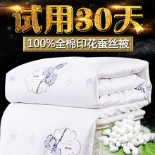 冬季 蚕丝被100%桑蚕丝棉被芯冬被全棉双人加厚保暖被子4 10斤