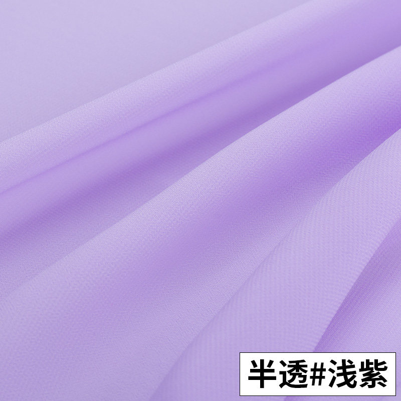 Chiffon fabric, summer non-transparent and drape skirt fabric, with gauze lining for Hanfu dress lining fabric thumbnail 7