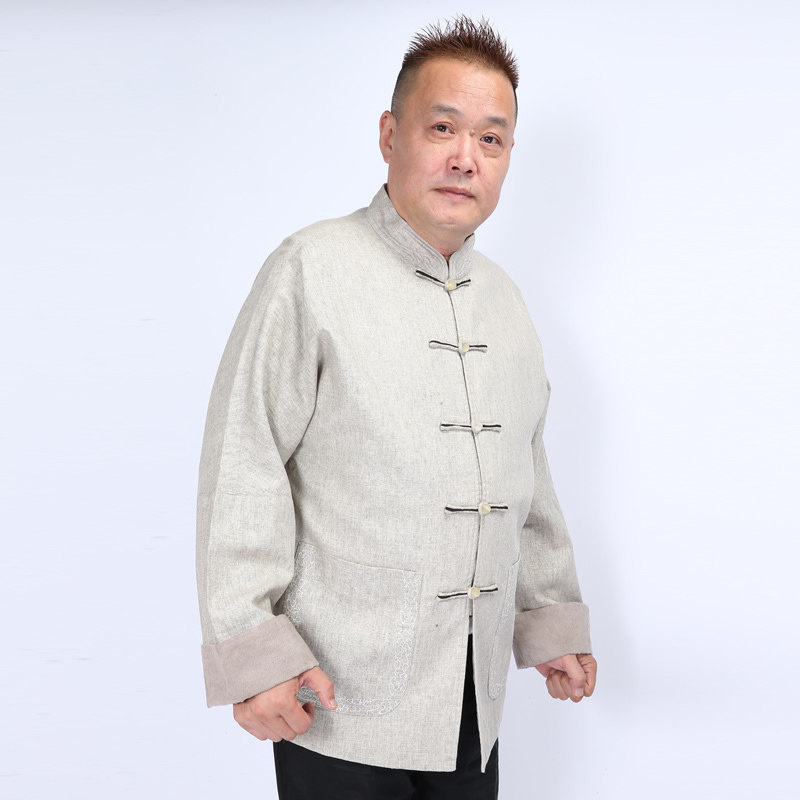 高三强唐装 立领中式上衣 春秋长袖男式外套13589