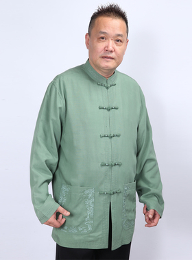 高三强唐装  刺绣男立领中式春秋中国服休闲汉服外套14246