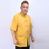 新款 唐装 中国服汉服 男短袖 高三强唐装 中式 立领半袖 夏季 14263