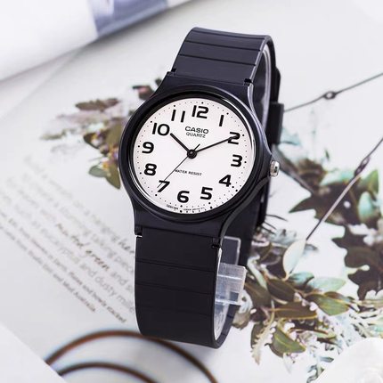 卡西欧(CASIO)男女手表小黑表时尚潮流学生考试运动手表MQ-24-7B2