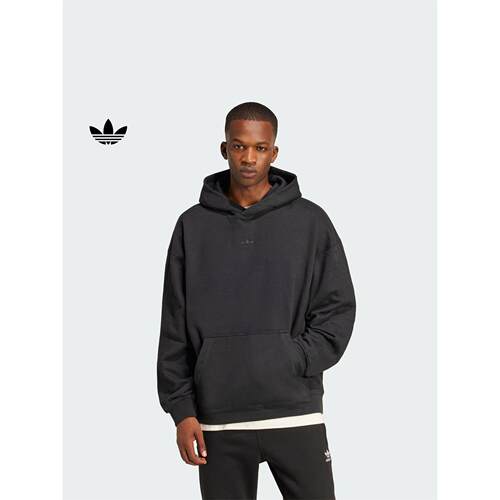 运动连帽套头卫衣男装adi