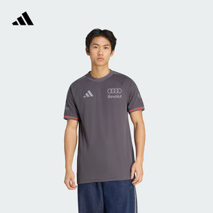奥迪F1车队速干圆领运动短袖T恤男装新款adidas阿迪达斯