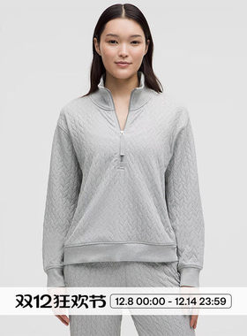 Engineered Warmth女士绞花针织半拉链运动衫lululemon丨LW3IAHS