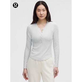 Hold Tight 女士紧身剪裁长袖亨利衫丨lululemon丨LW3JDHS