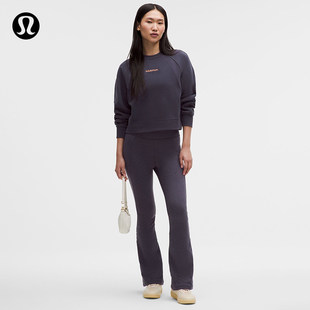 Softy Suedey女士运动绒面微喇叭裤*偏短速干丨lululemon丨LW5HWJ
