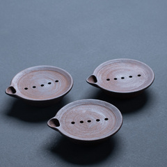 粗陶储水杯垫创意日式陶瓷茶托隔热茶杯托家用功夫茶具茶道配件