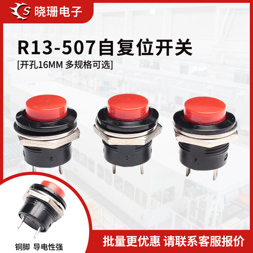 R13-507按钮开关16MM自复位