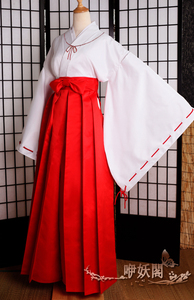 【咿妖】动漫COSPLAY服装 桔梗COS服和服 正统巫女服