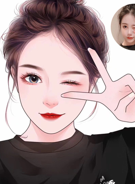 画像定制真人照片转手绘漫画人像动漫情侣画画微写实手绘头像定制