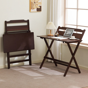 折叠桌免安装家用小户型电脑桌学生学习桌简约书桌床边小桌工作台