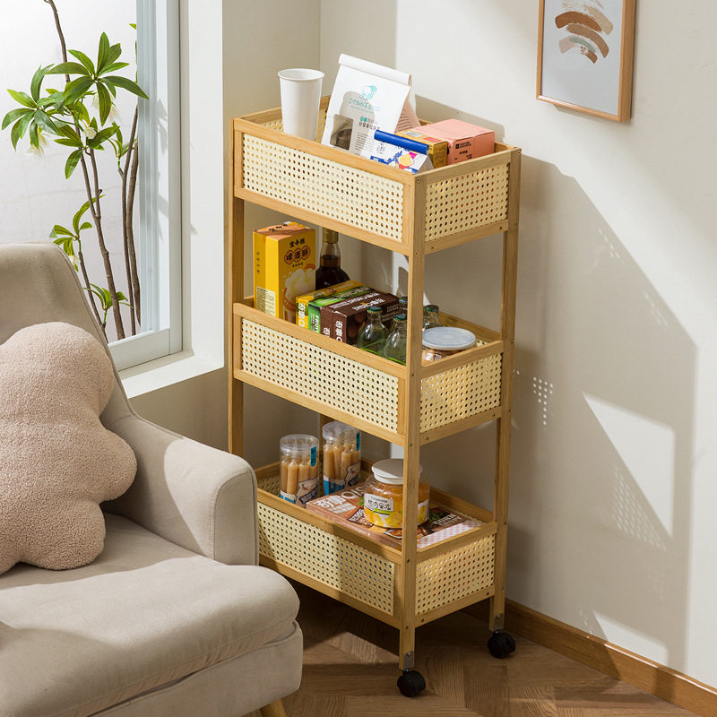 小推车置物架厨房落地卧室多层杂物零食移动收纳储物架收纳架书架,收纳整理,扫地机器人置物架,淘宝优惠券,粉丝福利购,淘宝优惠卷