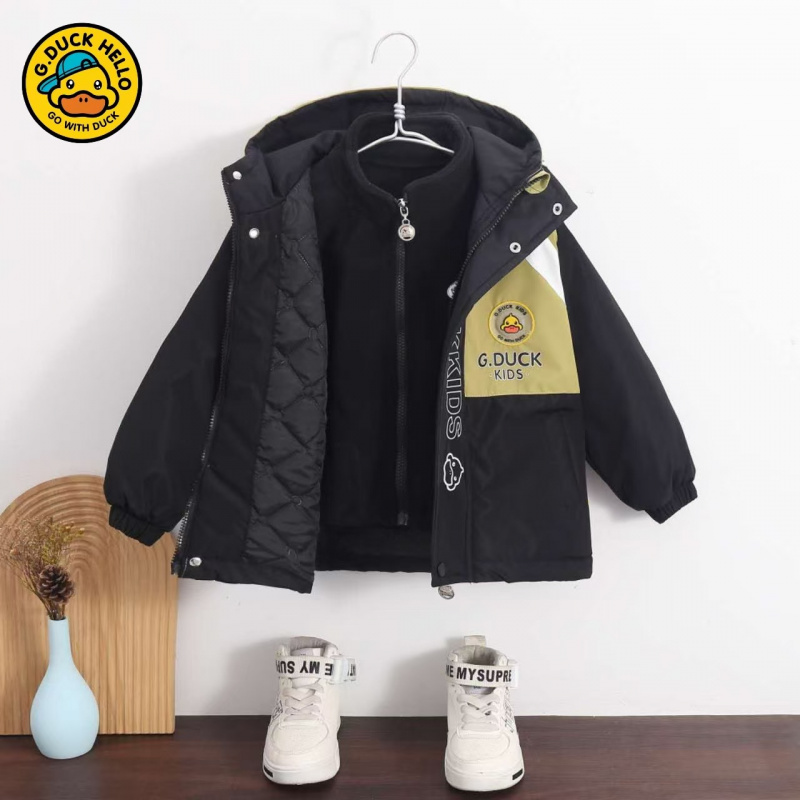 秋冬新款正品小黄鸭儿童羽绒服男