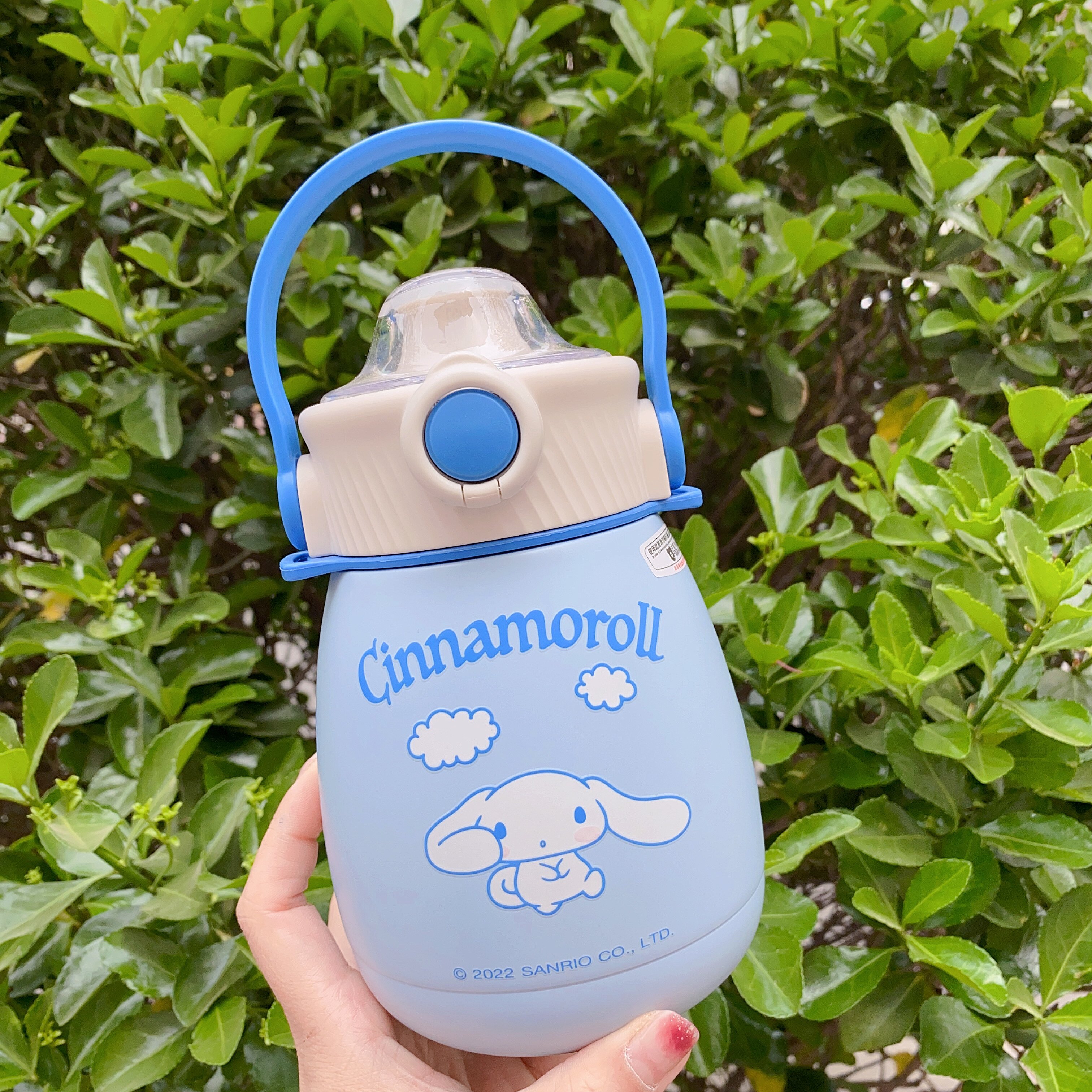 杯具熊保温嘟嘟杯大容量儿童学生两用大肚水壶吸管水杯附硅胶杯贴