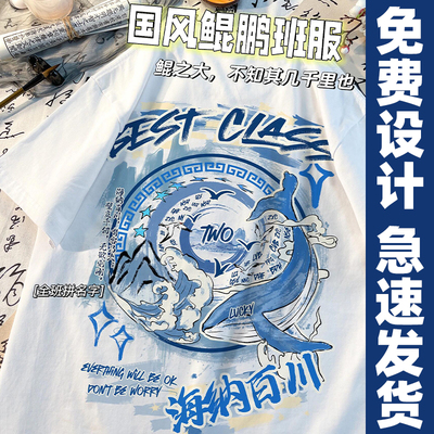班服定制T恤初中高中学生运动会短袖服装设计夏季diy印logo毕业