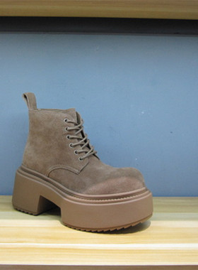 欧货欧洲站专柜正品玛莎贝尔24秋厚底牛绒马丁靴2422A-21