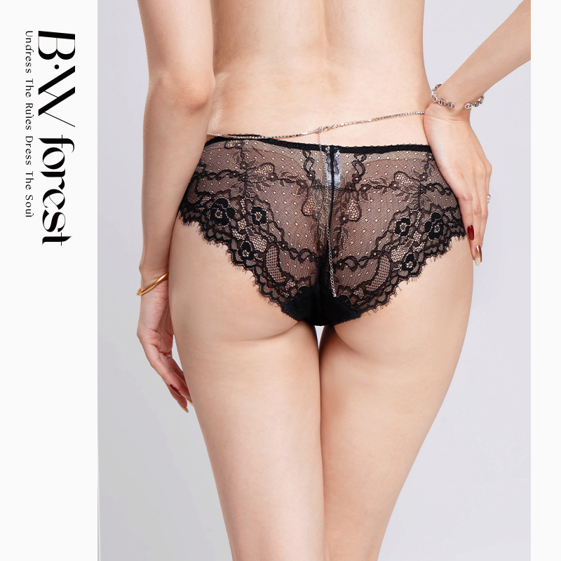 维多利亚红色法式性感蕾丝内裤女2025新款纯欲风中低腰丁字三角裤