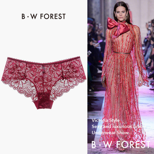 维多利亚红色本命年性感蕾丝纯欲内裤女士2025新款薄款低腰三角裤