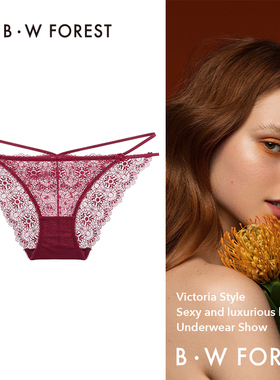 维多利亚红色本命年性感蕾丝纯欲内裤女士2025新款薄款中腰三角裤