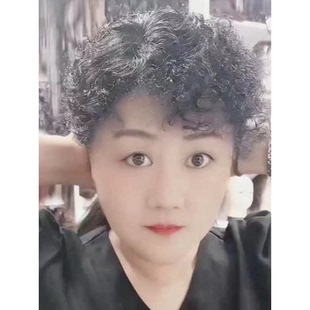 假发60到70岁假发真头发补发片卷发洋气头饰后脑勺量头顶盖白