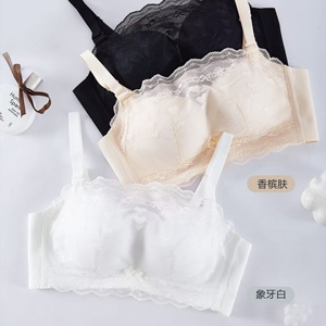 韩姿华3576#抹胸B杯无磁无铁中厚内衣聚拢上托侧收副乳调整型文胸