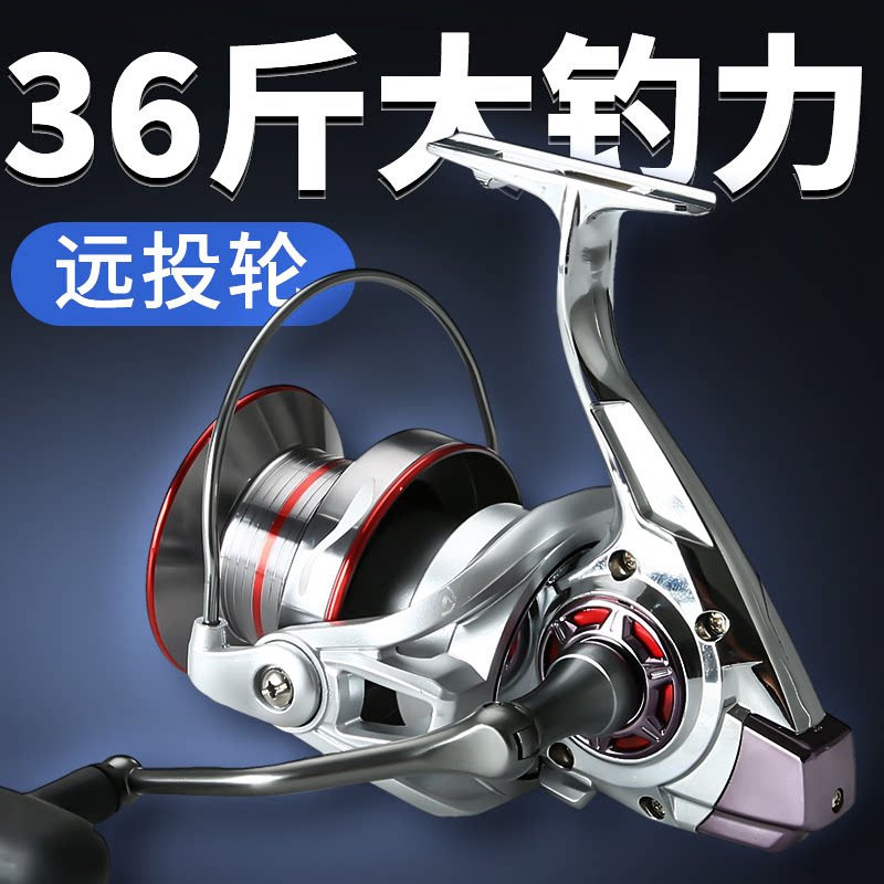 防海水海钓轮金属锚渔轮斜口浅线杯纺车轮沙滩远投轮大卸力鱼线轮