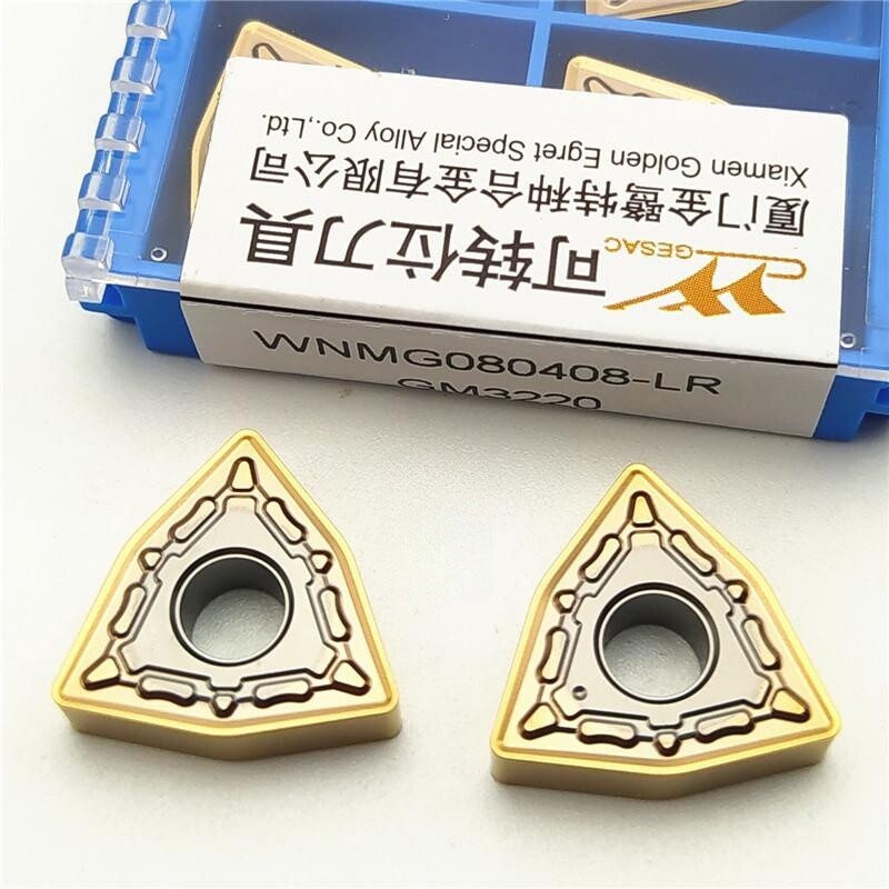 正品厦门金鹭数控刀片桃型外圆刀粒不锈钢加工双面刀片WNMG080408