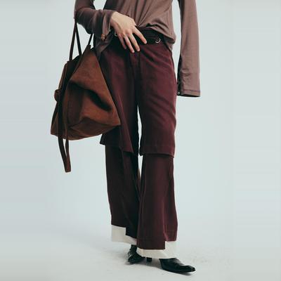 双节铜氨丝休闲裤长裤