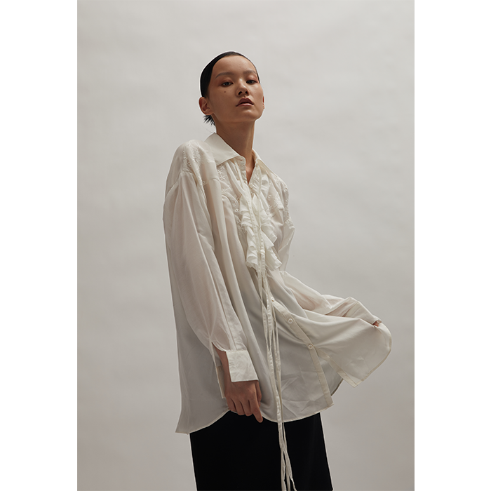 维多利亚古典真丝衬衫