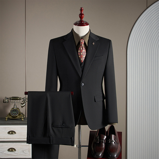 三件套结婚礼服商务休闲轻熟风西装 男士 新郎西服套装 TZ810 TGH