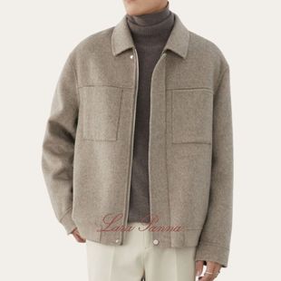 LP/BC老钱风 ｜秋冬季羊毛双面呢外套男短款宽松加厚男士呢子夹克