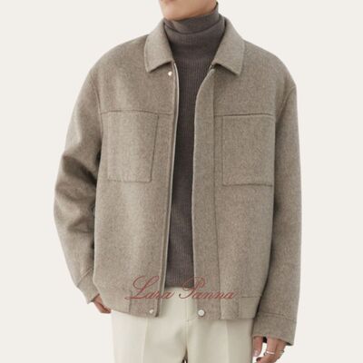 LP/BC老钱风 ｜秋冬季羊毛双面呢外套男短款宽松加厚男士呢子夹克