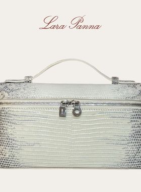 高定喜马拉雅真蜥蜴皮LP19饭盒包单肩斜挎手提盒子包包女