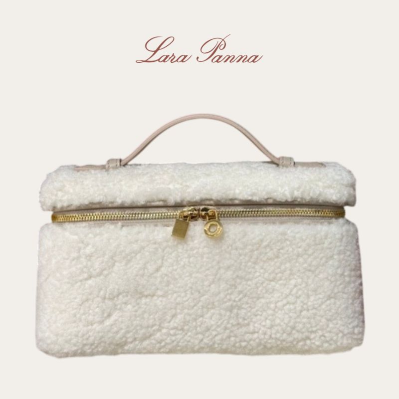 LP进口真皮L19羊绒饭盒包 明星同款斜跨包手提女单肩方盒包包