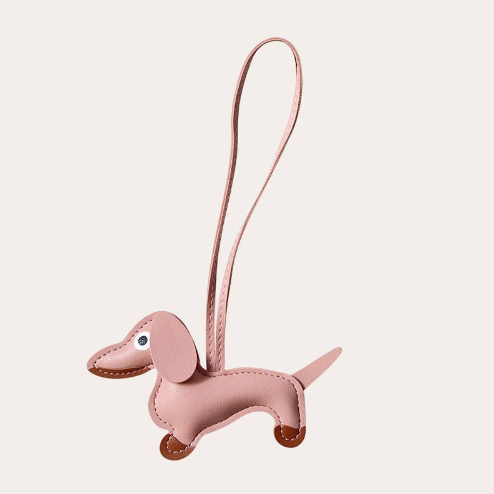 腊肠狗挂饰小众装饰皮革包包挂件可爱卡通小狗钥匙扣配件汽车吊饰