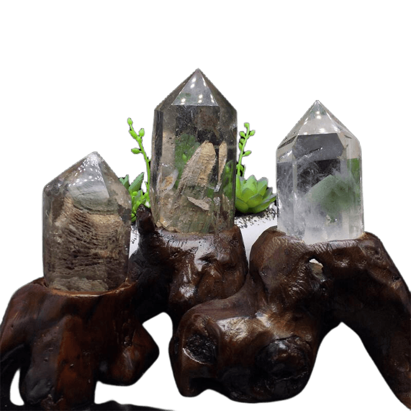 晶西缘天然幽灵水晶居家摆件