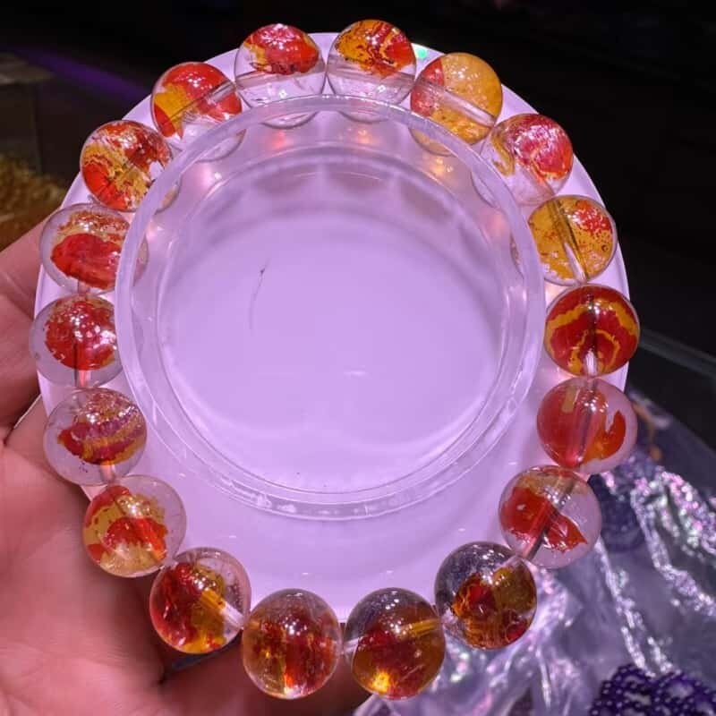 花巴西老矿情侣手链招财聚财水晶