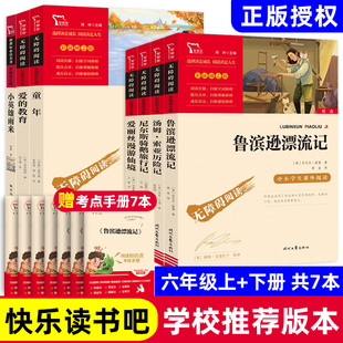 鲁滨逊漂流记尼尔斯骑鹅旅行记爱丽丝漫游仙境奇境汤姆索亚历险记快乐读书吧童年高尔基小英雄雨来爱 教育6上万物复书六年级下册