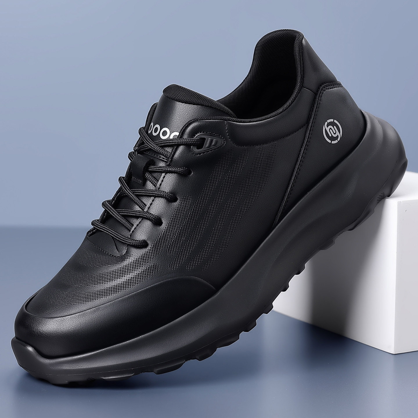 男鞋日常百搭通勤休闲运动皮鞋男士轻厚底户外越野徒步登山旅游鞋