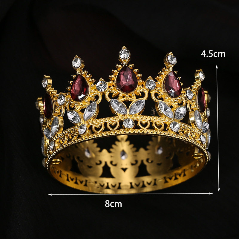 新款水晶宝石加冕皇冠20cm/发饰