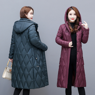 新款特卖羽绒棉服女中长款长款修身显瘦长过膝轻薄棉衣冬季外套